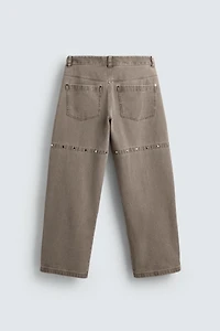 RELAXED FIT STUDDED PANTS