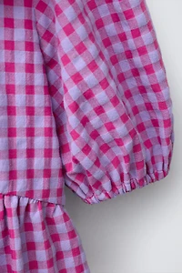 GINGHAM PRINT DRESS