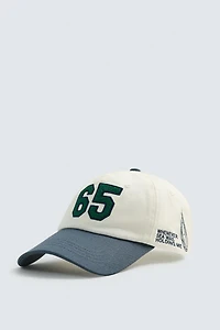 CONTRAST EMBROIDERED CAP