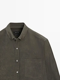 Flowing regular fit shirt with pocket