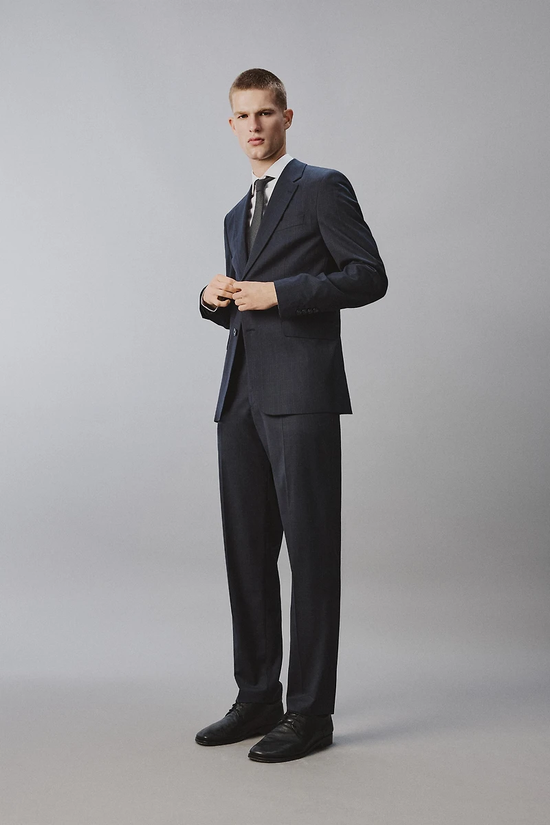 PANTALON DE COSTUME REGULAR FIT À CARREAUX