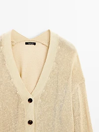 Oversize fine knit cardigan
