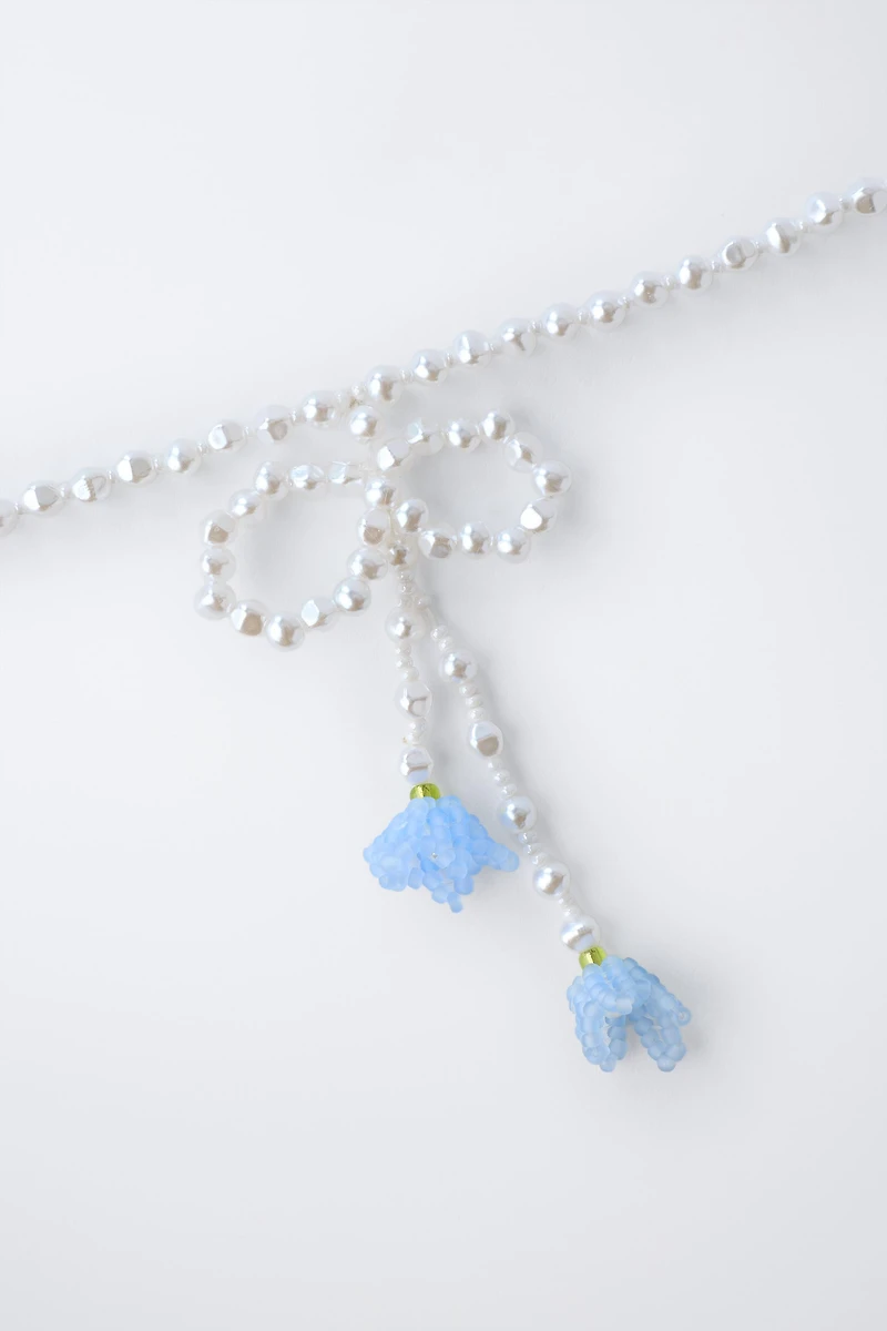 PEARL FLOWER BEAD NECKLACE