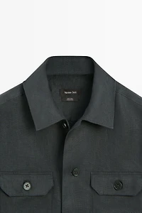 Surchemise poches lin total look