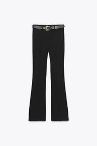 BELTED FLARE LEGGINGS