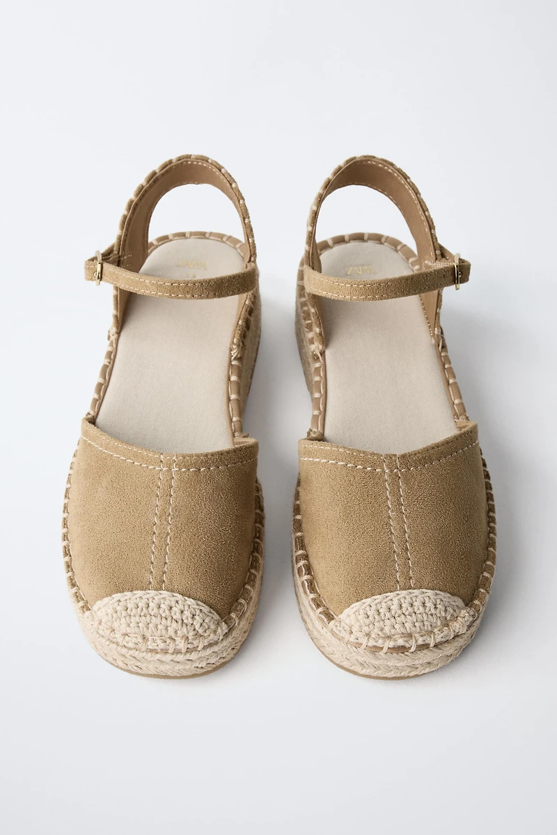 TOPSTITCHED ESPADRILLES