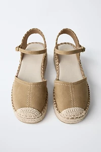 TOPSTITCHED ESPADRILLES