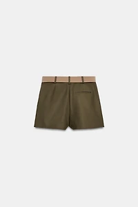 JUPE-PANTALON À CEINTURE