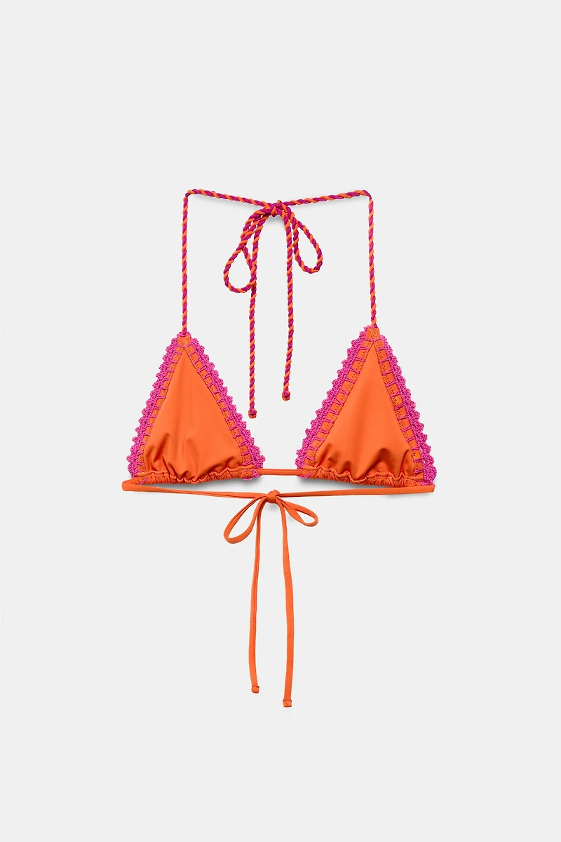 CROCHET TRIANGLE BIKINI TOP