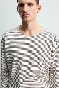 STRIPED JACQUARD T-SHIRT