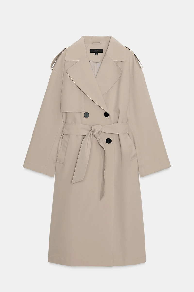 TRENCH LONG CEINTURÉ WINDPROOF WATER REPELLENT