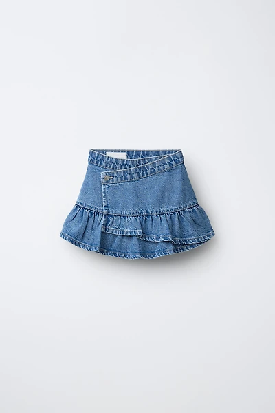 DENIM WRAP SKIRT