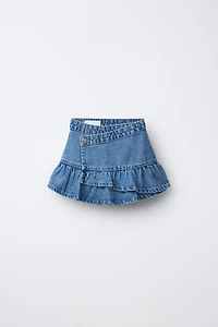 DENIM WRAP SKIRT