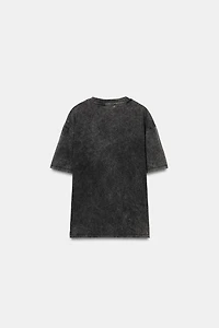 WASHED EFFECT SPARKLY T-SHIRT