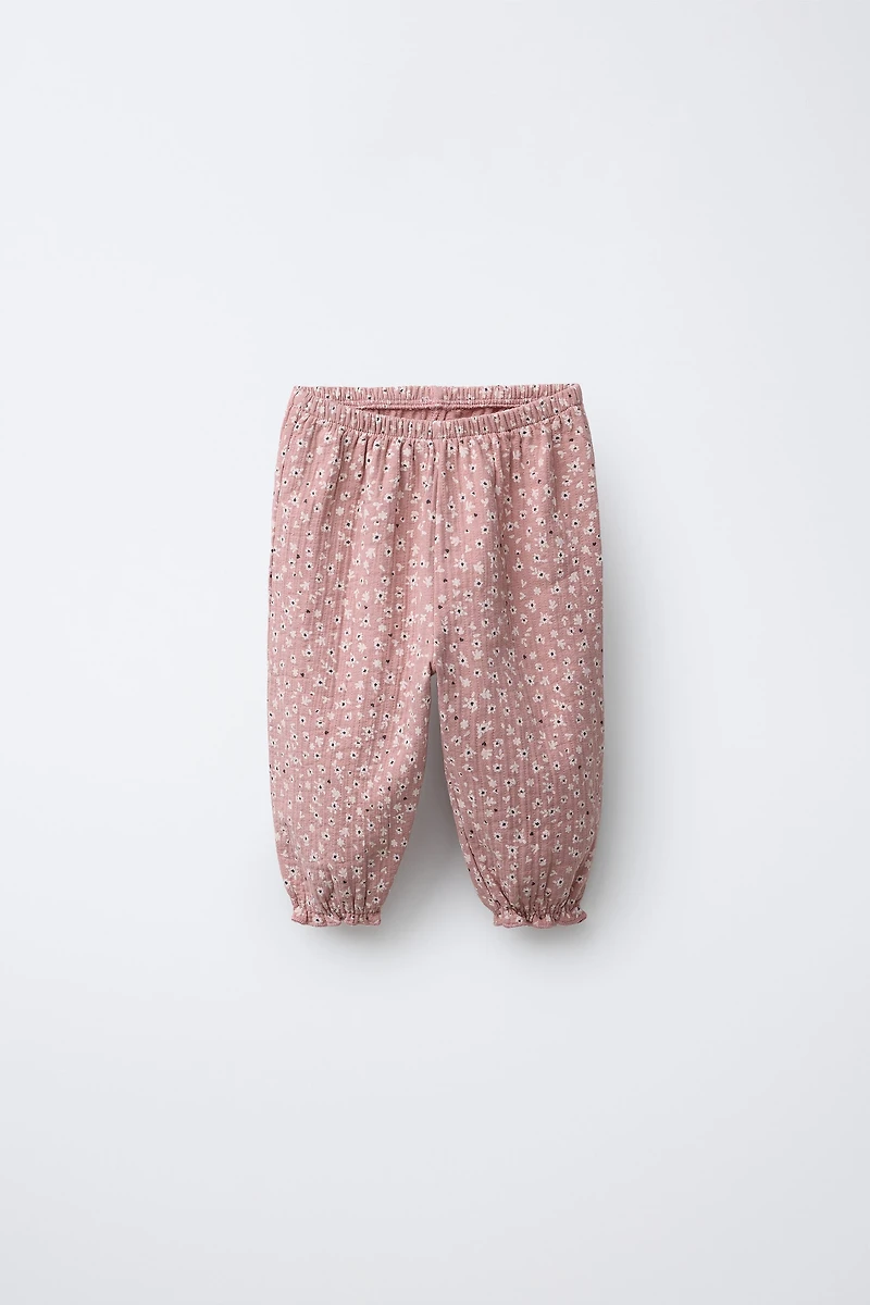 FLORAL PRINT JOGGER PANTS