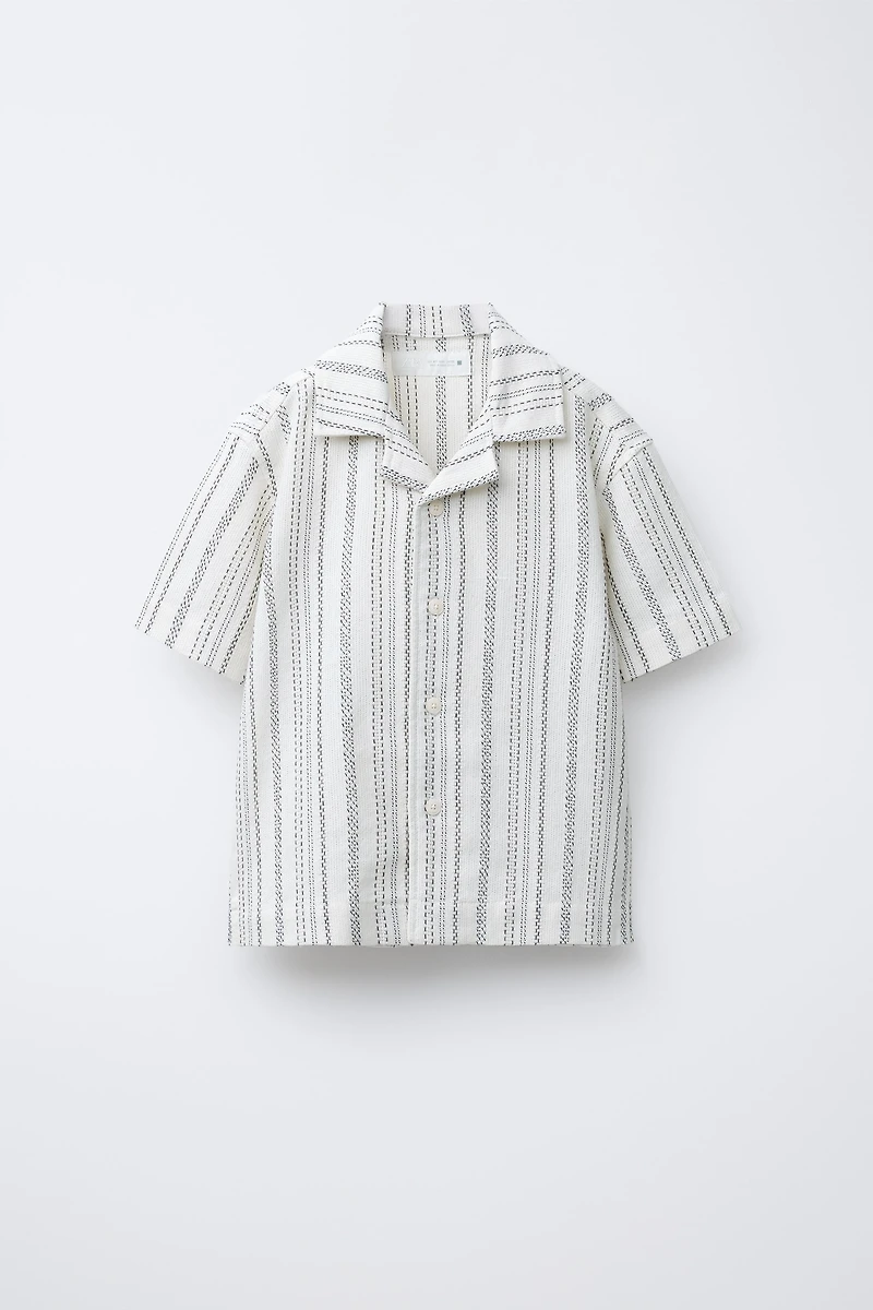 RUSTIC STRIPED BOWLING SHIRT