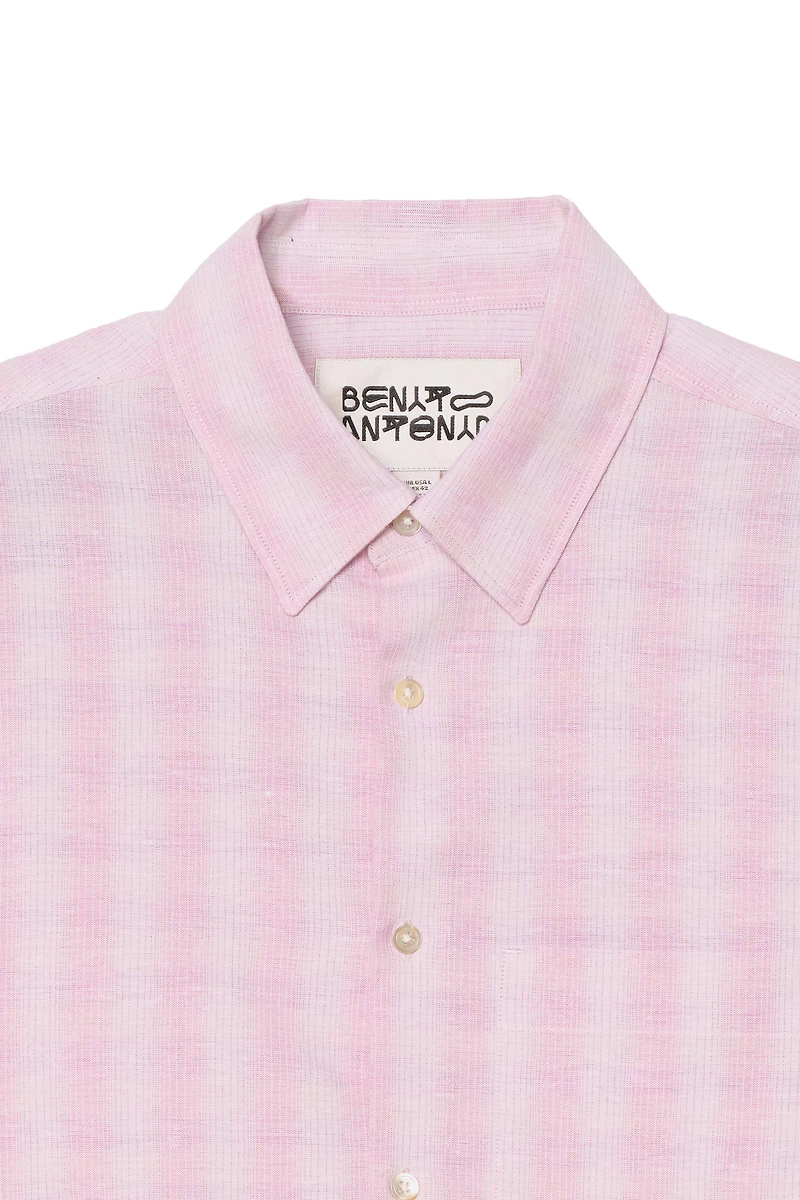 COTTON - LINEN PLAID SHIRT