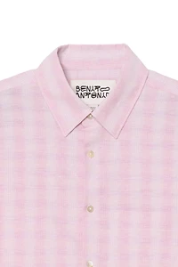 COTTON - LINEN PLAID SHIRT
