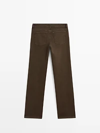 Mid-waist tapered fit jeans