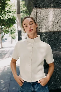 SHORT SLEEVE CARDIGAN