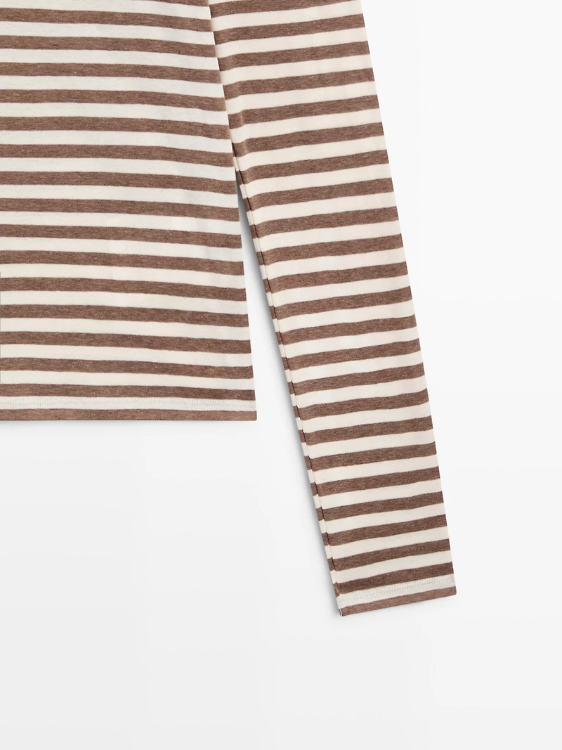 T-shirt à rayures 100 % coton