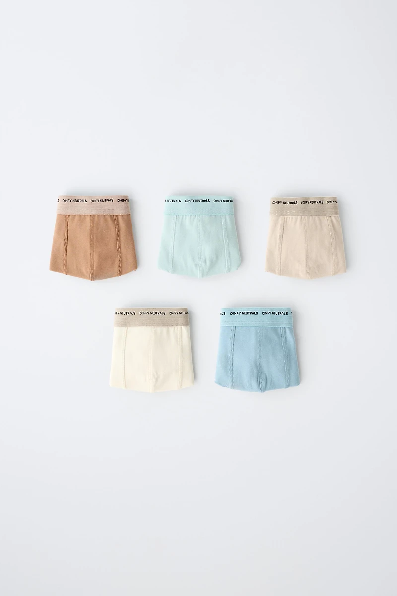 6-14 YEARS/ FIVE-PACK TEXT BOXERS