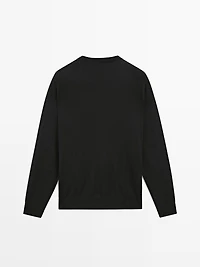 Oversize wool blend knit sweater