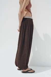 TEXTURED BALLOON PANTS