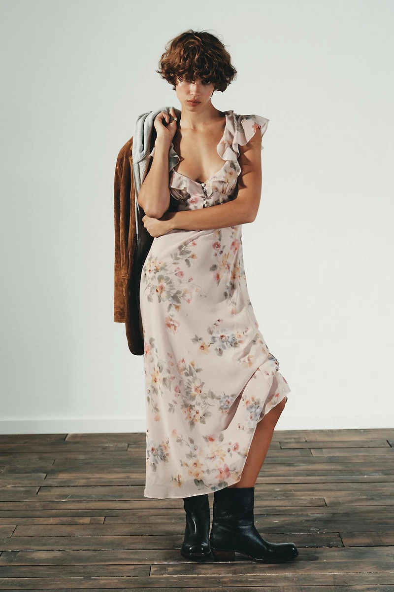 FLORAL MIDI DRESS