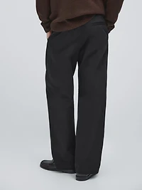 100% cotton wide-leg trousers