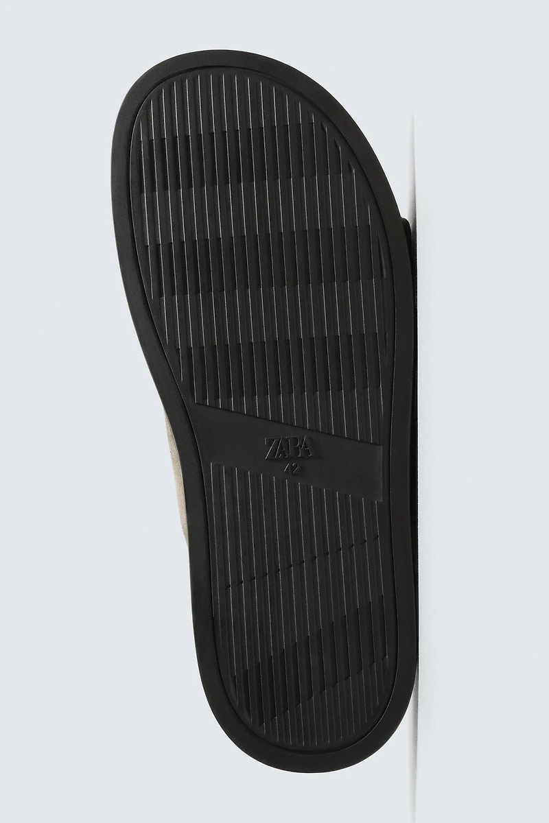DOUBLE STRAP LEATHER SANDALS