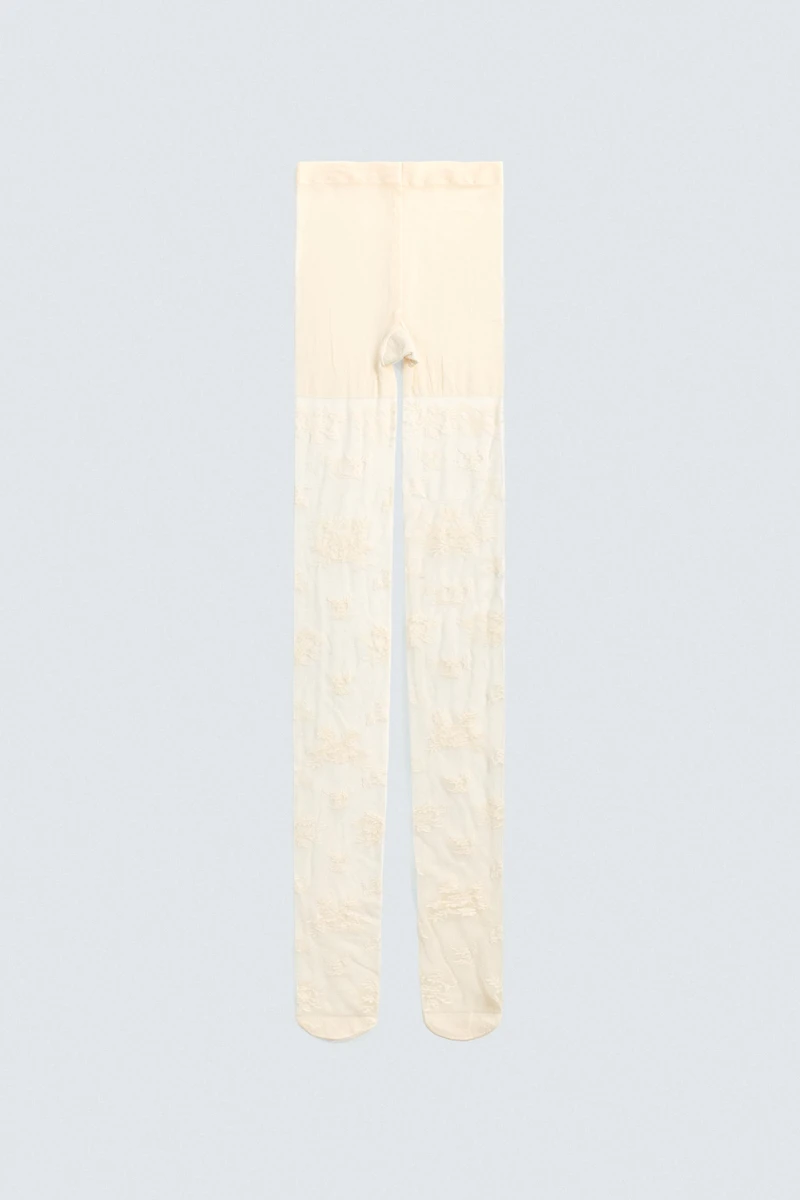 FLORAL LACE TIGHTS HARRY LAMBERT FOR ZARA X DISNEY
