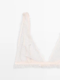 Frayed lace bralette