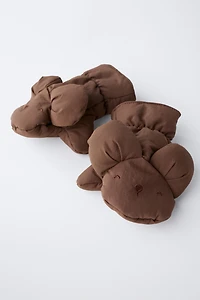 NYLON MITTENS WITH EARS