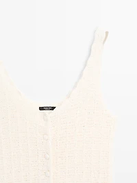 Crochet top with button details