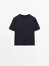 Short-sleeve T-shirt with back seam detail