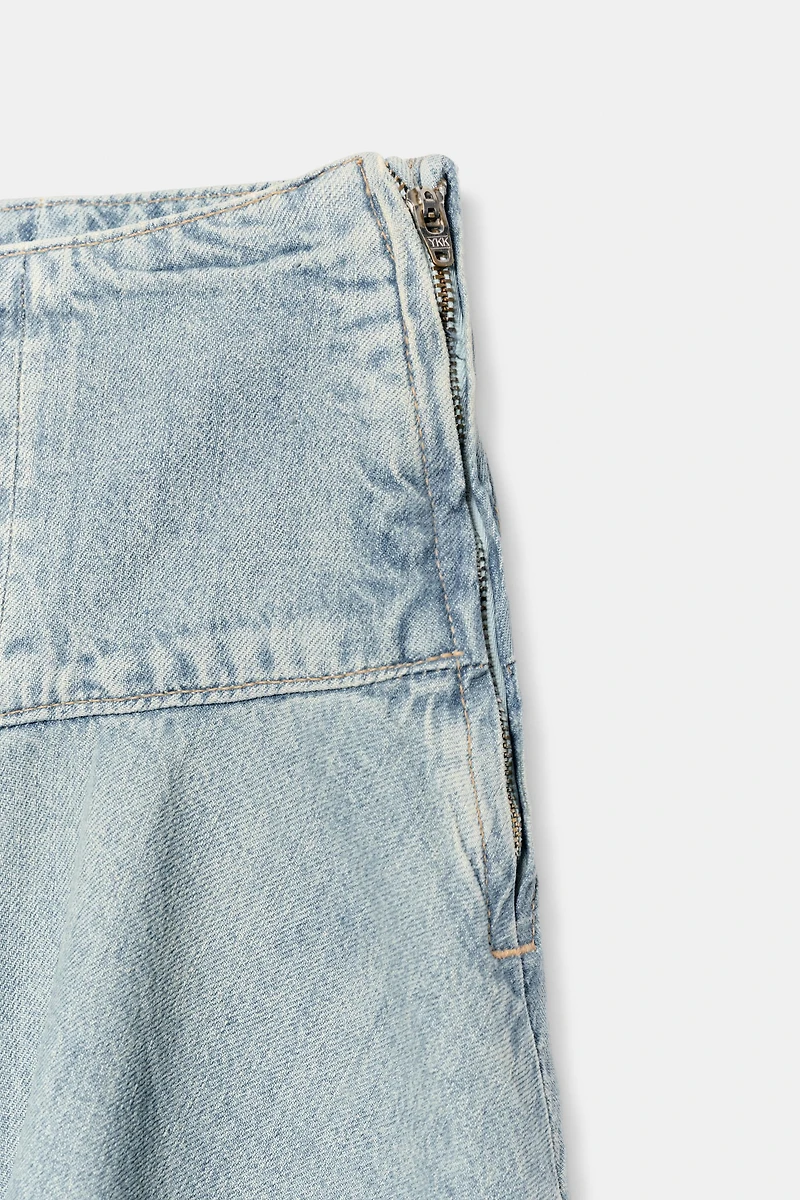 JUPE MI-LONGUE EN DENIM TRF