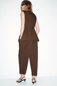 BELTED WRAP VEST
