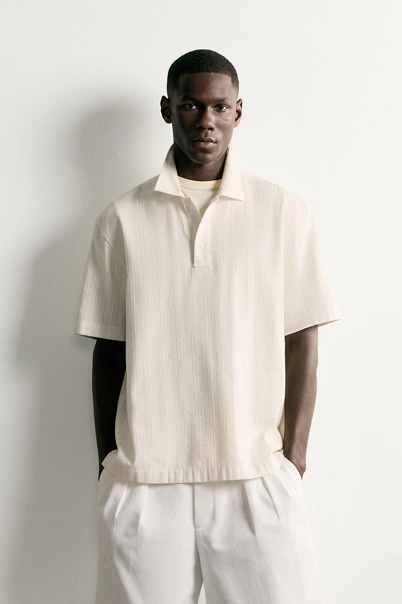 REGULAR FIT JACQUARD POLO SHIRT