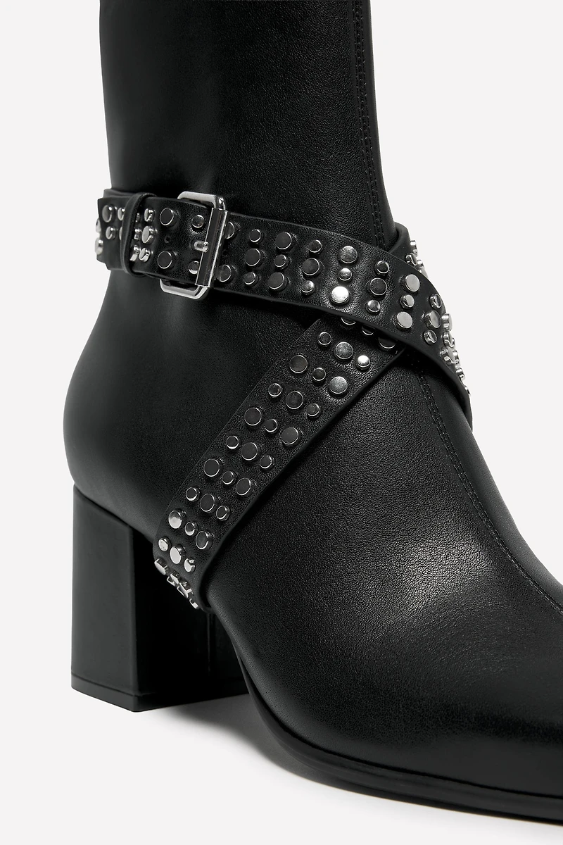 LEATHER HEEL BOOTS LUDOVIC DE SAINT SERNIN x ZARA