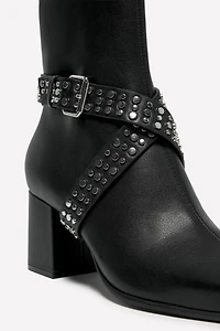 LEATHER HEEL BOOTS LUDOVIC DE SAINT SERNIN x ZARA