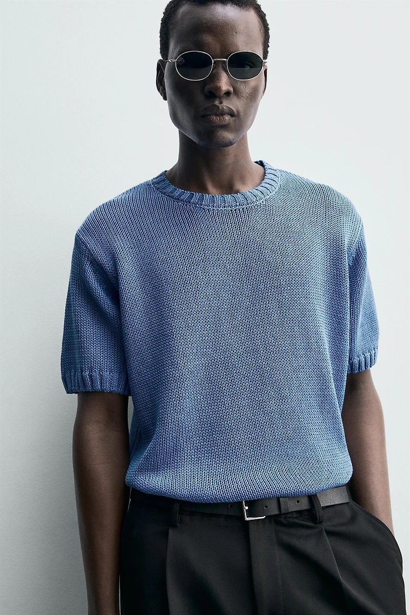 RELAXED FIT KNIT T-SHIRT