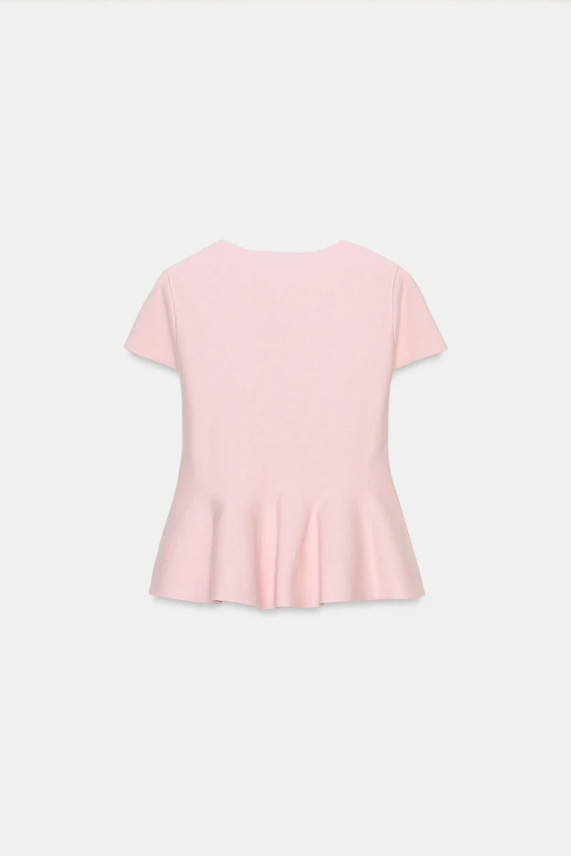 TOP EN MAILLE PÉPLUM