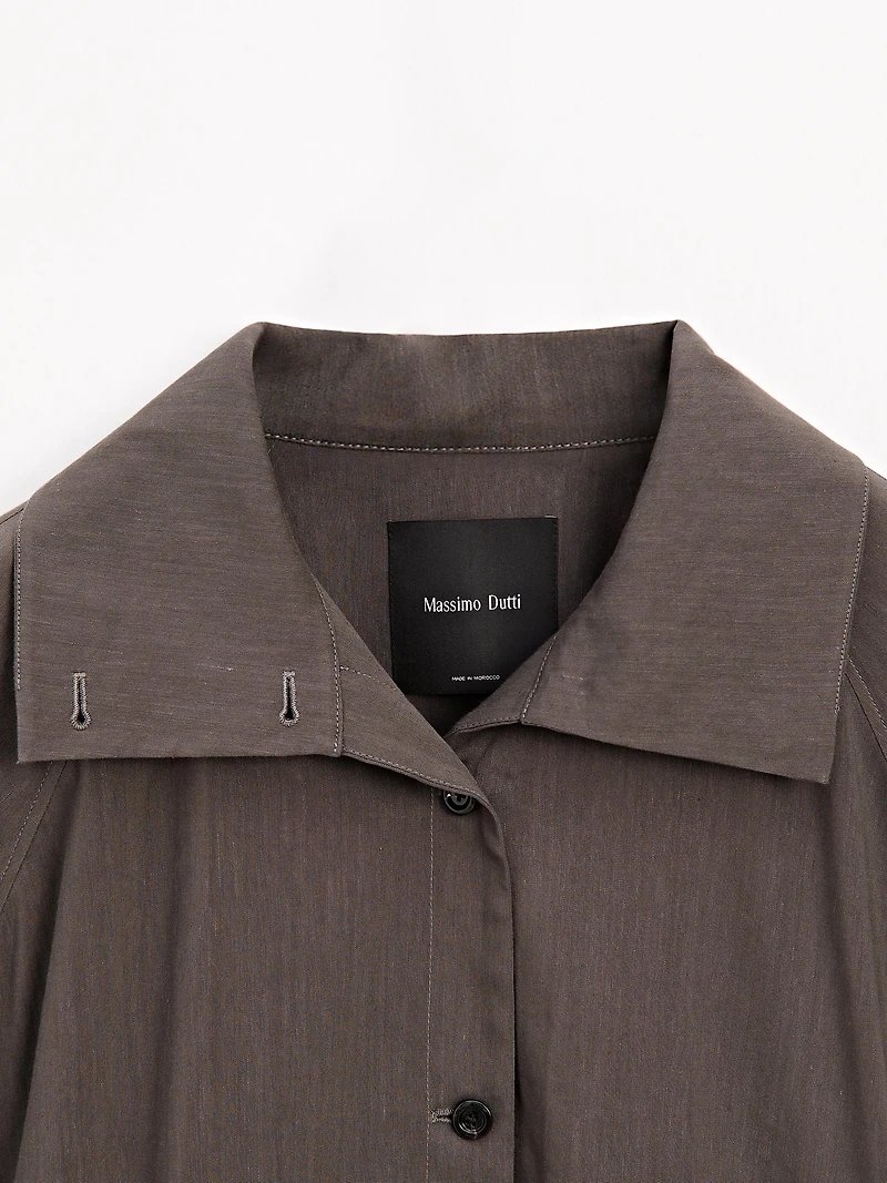 Veste bomber en lin mélangé