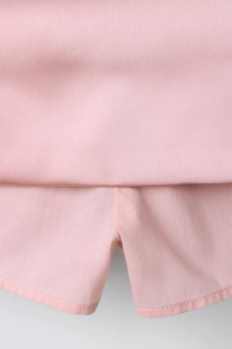 SATIN BOW SKORT