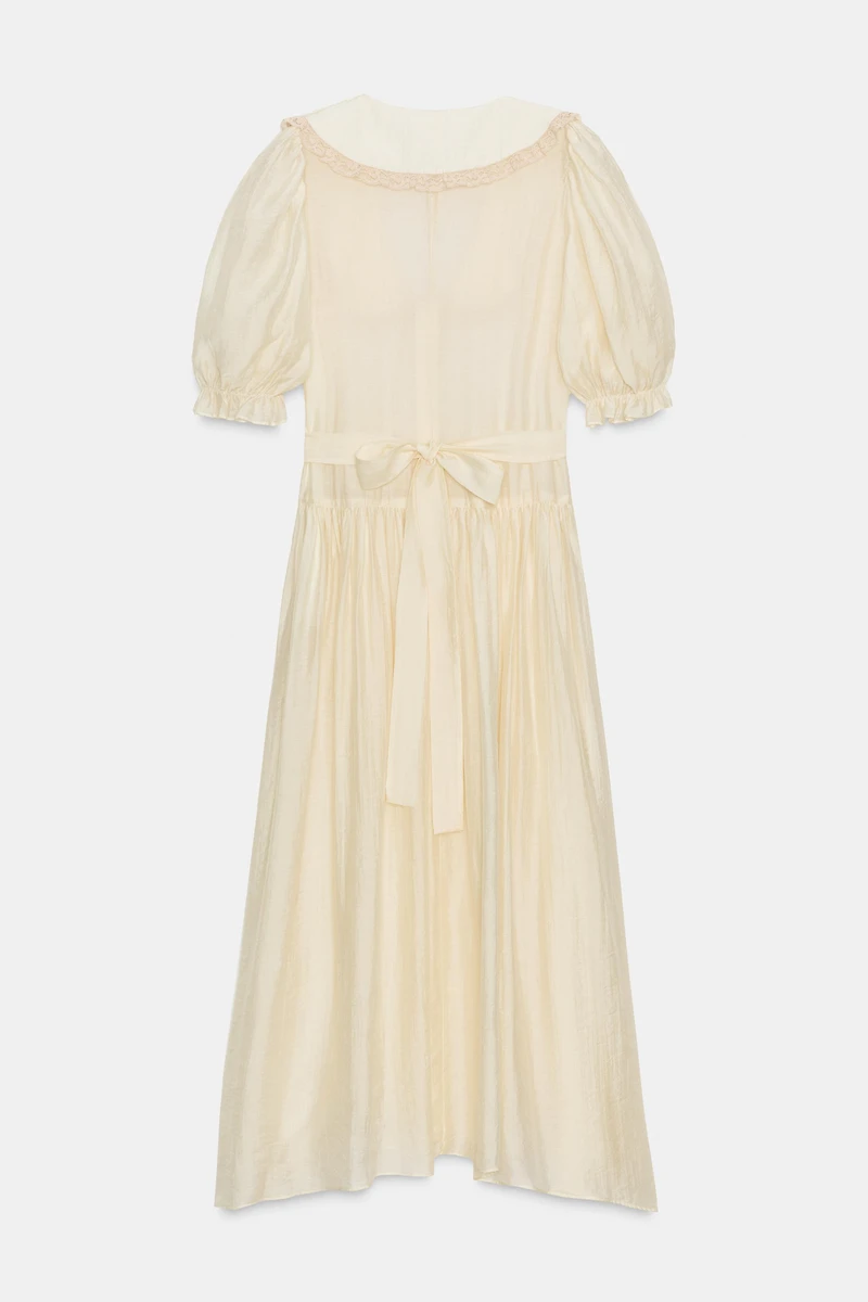 FLOWY LACE MIDI DRESS