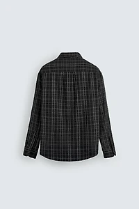 TEXTURED PLAID SHIRT