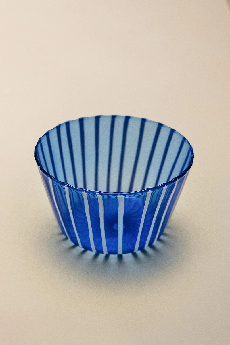 STRIPED BOROSILICATE GLASS BOWL