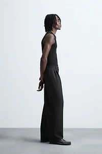 FLOWY PLEATED WIDE FIT PANTS