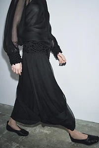 ZW COLLECTION SEMI-SHEER BLOUSE